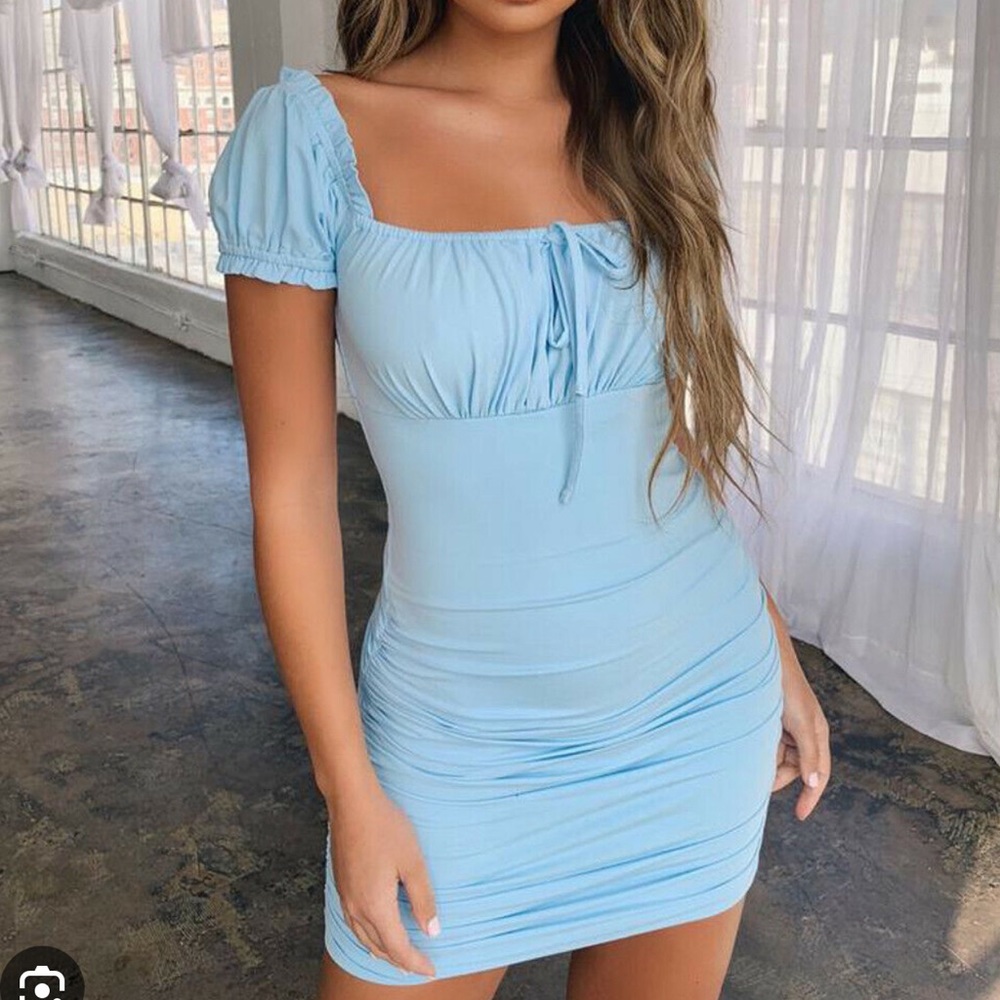 Tiger mist light blue mini dress